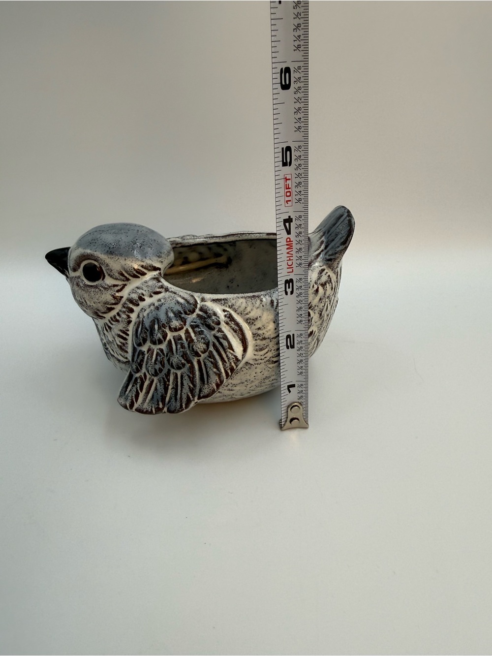 Vintage Baby Blue Bird Ceramic Planter Japan - Picture 7 of 12